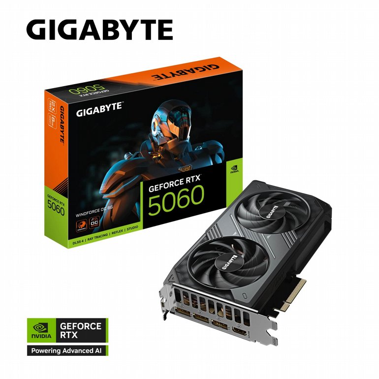 ����� ��� Gigabyte GeForce RTX 5060 8GB WIindForce 2 GV-N5060WF2OC-8GD